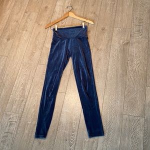 SPANX VELVET LEGGINGS GRAY/SILVER